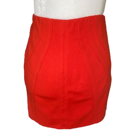 Diane Von Furstenberg Cameroon Blood Orange Mini Skirt - 8 - Picture 7 of 14